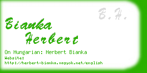 bianka herbert business card